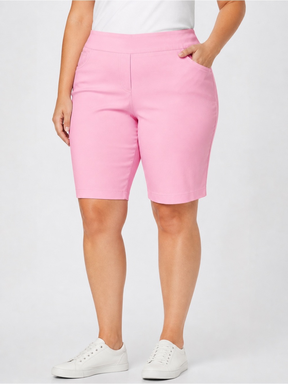 Slim-Sation Pink Walking Shorts Sz 18 Tummy Control Pull-On Golf Stretch